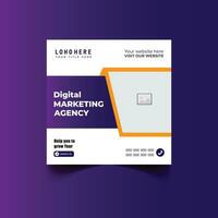 Live-Webinar für digitales Marketing und Beitragsvorlage für soziale Medien in Unternehmen vektor