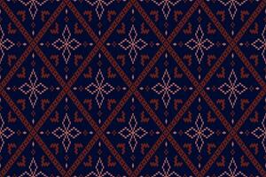 indigo Marin blå geometrisk traditionell etnisk mönster ikat sömlös mönster gräns abstrakt design för tyg skriva ut trasa klänning matta gardiner och sarong aztec afrikansk indisk indonesiska vektor