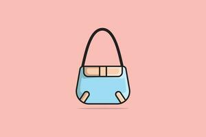 stilvoll Orange und Blau Farbe Geldbörse oder Tasche Vektor Illustration. Schönheit Mode Objekte Symbol Konzept. Frauen Geldbörse im einzigartig Stil Vektor Design. Frauen Mode Schmuck Zubehör Vektor Design.