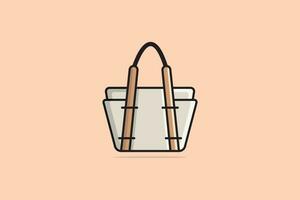 kvinna mode elegant påsar och handväska vektor illustration. skönhet mode objekt ikon begrepp. eleganta och tillfällig trendig handväska vektor design.