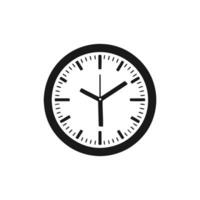 ein Logo von Uhr Symbol Vektor Design Uhr Silhouette isoliert schwarz Logo