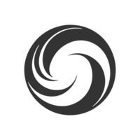 Logo von abstrakt Symbol Vektor Silhouette isoliert abstrakt Konzept im Kreis