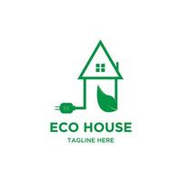 eco hus. natur hus logotyp vektor