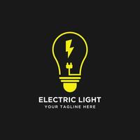 elektrisk ljus logotyp aning design mall vektor