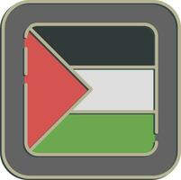 Symbol Platz Palästina Flagge. Palästina Elemente. Symbole im geprägt Stil. gut zum Drucke, Poster, Logo, Infografiken, usw. vektor