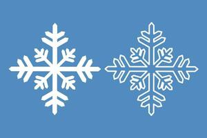 Kristall Schneeflocke Element isoliert Symbol Gliederung Winter Vektor Illustration Design