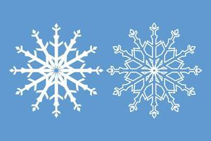 Kristall Frost Schneeflocke Element isoliert Symbol Gliederung Grafik Design Winter Vektor Illustration