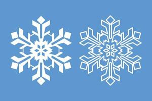 Kristall Schneeflocke Element einstellen isoliert Symbol Gliederung Design Winter Urlaub Vektor Illustration