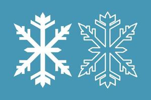 kristall snöflinga element uppsättning isolerat ikon översikt design vinter- is vektor illustration