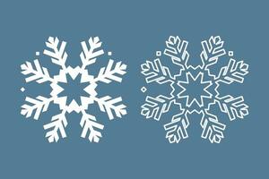 modern kristall snöflinga element isolerat ikon översikt vinter- vektor illustration design