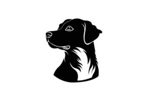 Hund Silhouette zum Logo Haustier Pflege vektor