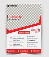 Business-Flyer-Template-Design mit Vektor