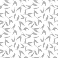 Blumen- Silhouette nahtlos Muster, Hand gezeichnet Grün wiederholen Muster zum Textil. Tee Blätter retro Hintergrund. elegant Stoff grau Hintergrund Oberfläche Muster Design. vektor