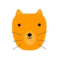 orange katt huvud illustration vektor