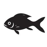 Fisch schwarze Silhouette vektor