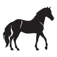 Pferd schwarz Silhouette. vektor