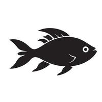 Fisch schwarze Silhouette vektor