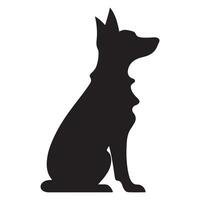 Hund schwarz Silhouette vektor