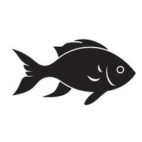 Fisch schwarze Silhouette vektor