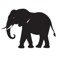 elefant svart silhuett vektor