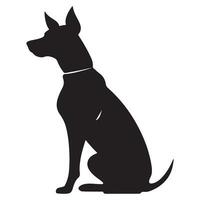 ein max Hund schwarz Silhouette vektor