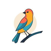 fågel ikon eller logotyp vektor illustration modern färgrik