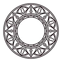 Mandalas Ethnische dekorative Elemente in einem Kreis. vektor