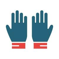 målvakt handske vektor glyf två Färg ikon för personlig och kommersiell använda sig av.