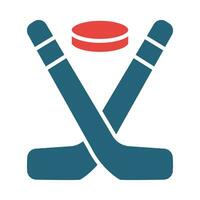 Eis Eishockey Vektor Glyphe zwei Farbe Symbol zum persönlich und kommerziell verwenden.