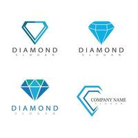 diamant logotyp vektor mall symbol design