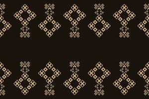 ethnisch geometrisch Stoff Muster Kreuz Stich.ikat Stickerei ethnisch orientalisch Pixel Muster braun Hintergrund. abstrakt, vektor, illustration. Textur, Kleidung, Rahmen, Dekoration, Motive, Seide Hintergrund. vektor