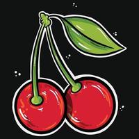 Kirschfrucht-Cartoon-Vektor-Illustration vektor