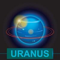 Planet Uranus auf dunkel vektor