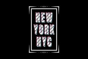 New Yorker T-Shirt Mockup Typografie vektor