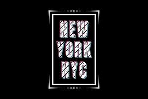 new york tshirt mockup typografi vektor