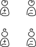 männlich und weiblich einstellen Symbole vektor