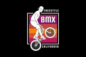 .freestyle bx, design silhuett retrostil vektor