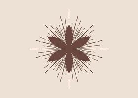 Samen des Lebenssymbols heilige Geometrie. Logo-Tattoo-Symbol im Boho-Stil vektor