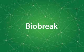 Biobreak weiße Textillustration mit grüner Konstellation vektor