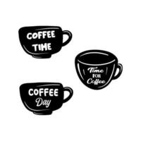 kaffe tid mugg vektor