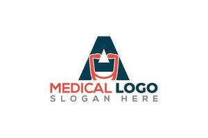 företags- medicinsk sjukhus klinik logotyp design mall vektor