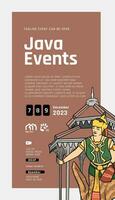 surakarta zentral Java Design Layout Idee zum Sozial Medien oder Veranstaltung Hintergrund vektor