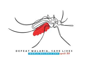 Welt Malaria Tag. Niederlage jucken speichern du selber von Malaria vektor