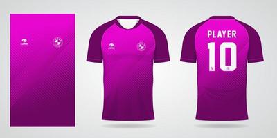 lila jerseymall för teamuniformer och fotbollst -shirtdesign vektor