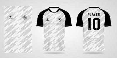 vit jersey mall för teamuniformer och fotbolls -t -shirtdesign vektor