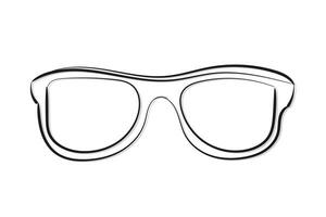 linje ikon uppsättning av annorlunda stil glasögon . vektor