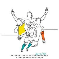internationell dag av sport för utveckling och fred vektor