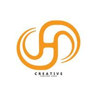 hs Brief kreativ Logo Design vektor