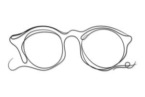 Linie Symbol einstellen von anders Stil Brille . vektor