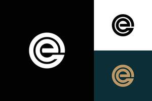 Brief e Monogramm Vektor Logo Design